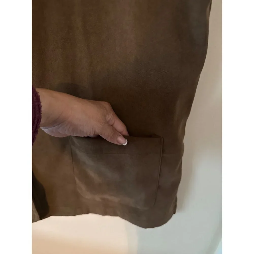 Orvis Vest Men's Brown Button Front Pockets Lightweight Large